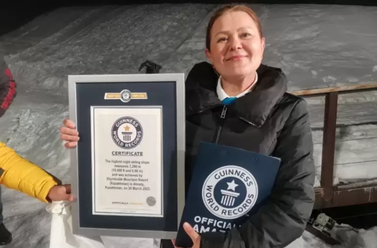 Теперь горнолыжный курорт «Шымбулак» является мировым рекордсменом