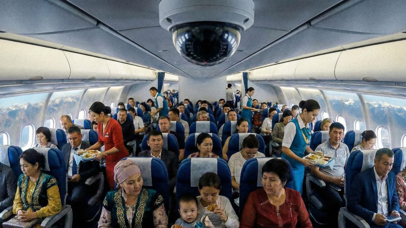 Казахстанцы всё чаще требуют установки камер в салонах самолётов после инцидентов