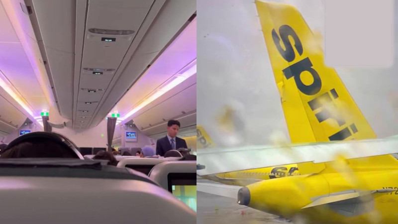 Столкновение самолётов Singapore и Spirit Airlines в США